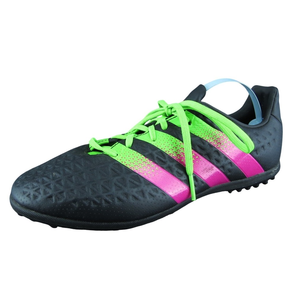 adidas Boys Sneaker Shoes Athletic Black Synthetic Lace Up Size Y 4.5 Medium